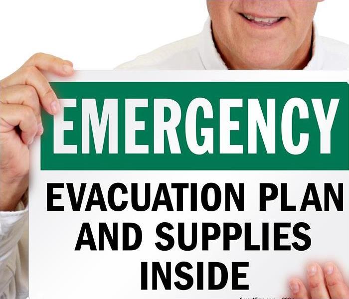 evacuation plan sign