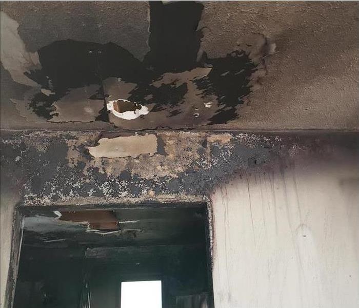 fire damage in a home